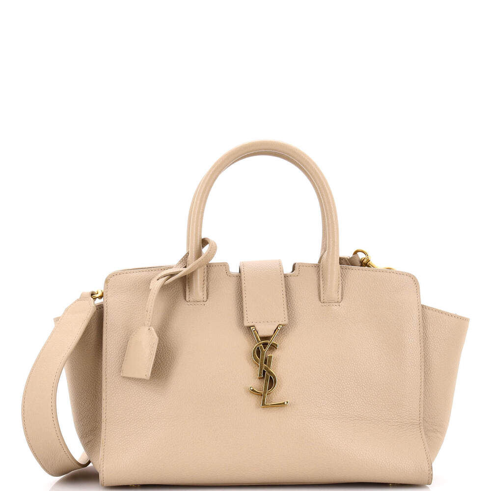 Saint Laurent Baby Monogram Cabas Downtown Leather